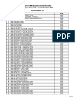 Memon Medical Institute Hospital: Radiology Rate List