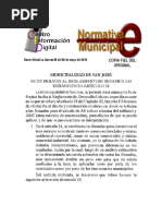 Fe de Erratas Al Reglamento de Desarrollo Urbano Municipalidad de San José Costa Rica