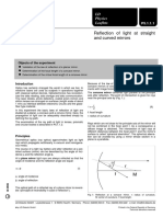 Optics: Reflection of Light at Straight and Curved Mirrors