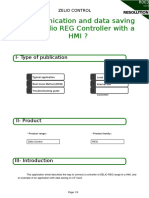 Communication and Data Saving From Zelio REG Controller With A Hmi ?