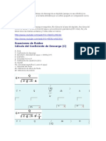 La Fórmula para Calcular El Tiempo de Descarga de Un Depósito