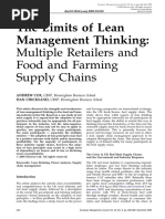 Cox - Unknown - The Limits of Lean Management Thinking Multiple Retailers and Food and Farming Supply Chains PDF