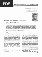 A Method of Cephalometric Evaluation Mcnamara 1984