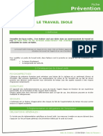 (CDG72) Travail Isole