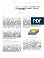 Design and Simulation of U-Shaped Microstrip Patch Antenna With Bandwidth Enhancement and Size Reduction