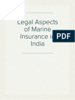 Legal Aspects of Marine Insurance in India