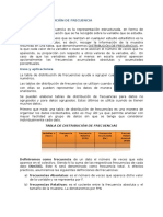 Tabla de Distribución de Frecuencia