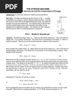 The Atwood Machine: (Newton's Second Law and The Conservation of Energy)