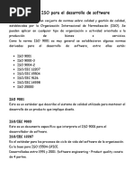 Normas ISO para El Desarrollo de Software, Seguridad de Software y Empresas Encargadas de Las Certificaciones