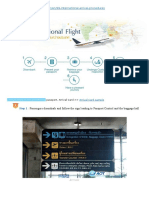 International Flight:: Passengers Disembark and Follow The Sign Leading To Passport Control and The Baggage Hall