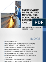 Recuperacion de Equipos Por Soldadura Vs Benef Costo. Format