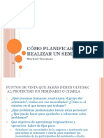 Cómo Planificar y Realizar Un Seminario