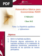 Clase 10.2 MBE Hiperbola Equilatera y Aplicaciones