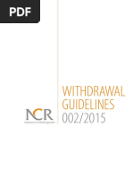 NCR Guidelines Withdrawal From Debt Review