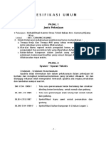 SPESIFIKASI TEKNIS Umum (Kantor Desa TLK - Bakau) PDF