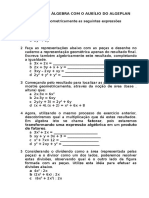 Atividade de Álgebra Com o Auxílio Do Algeplan