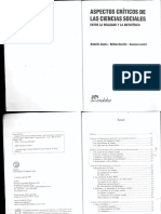 Gaeta, Rodolfo-Gentile, Nélida-Lucero, Susana-Aspectos Criticos de Las Ciencias Sociales. Entre La Realidad y La Metafísica-Ed. Eudeba