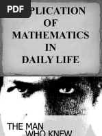 Application OF Mathematics IN Daily Life