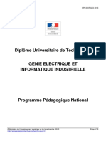 Programme Pédagogique National Pour Le DUT GEII