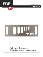 Flakiness Gauge For Classification of Aggregate: Product Manual