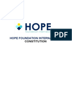 Hope Foundation Constitution