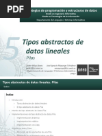 T5 - TAD Lineales - Pilas