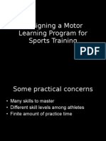 Designing A Motor Learning Program For Sports Training