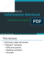 Lecture 5-Dictionaries and Tolerant Retrieval