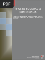 TIPOS DE SOCIEDADES COMERCIALES Autor: Wilder Collao Lopez