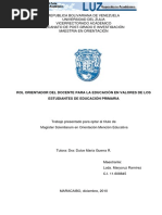 Rol Orientador Del Docente para La Educación en Valores de Los PDF