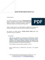 Carta de Presentacion - Testing Service Group S A C