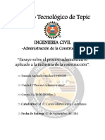 Proceso Administrativo en La Construccion