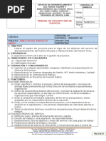 Manual de Descripcion de Puestos para El Desmantelamiento Del Puente Chumpe