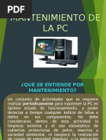 Mantenimiento Preventivo y Correctivo