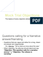 Mock Trial Objections: The Basics of Every Objection Allowed in The Mock Trial Universe