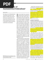 Asymmetrical Federalism Debate