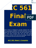 ACC 561 Final Exam - Accounting 561 Final Exam - UOP E Tutors