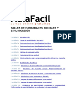 Taller de Habilidades Sociales y Cimunicación