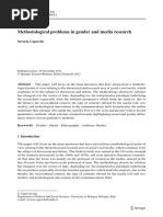 Methodological Problems in Gender and Media Research