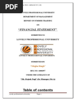 "Financial Statement": Lovely Professional University