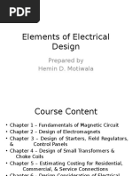 Elements of Electrical Design: Prepared by Hemin D. Motiwala