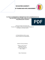 A Study On Resident's Perception For Conservation On The Historic Structure in Malolos, Bulacan: The Barasoian Church