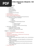 Older Adult Blueprint-Exam 1 Supplement