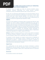 Ley Del Impuesto Sobre Circulación de Vehículos Terrestres