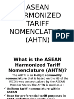 Asean Harmonized Tariff Nomenclature (AHTN)