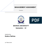 FM - Assignment I - Kubra Fatima