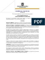 ACUERDO No. 1589 DE 2002: Rama Judicial Del Poder Público Consejo Superior de La Judicatura Sala Administrativa