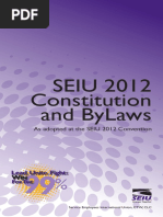 SEIU Constitution Bylaws 2012