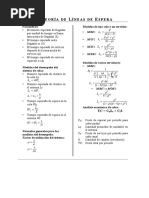 Formulas Teoria de Colas