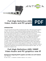 Full High Definition (HD) 1080P Video, Audio and PC Graphics Over IP